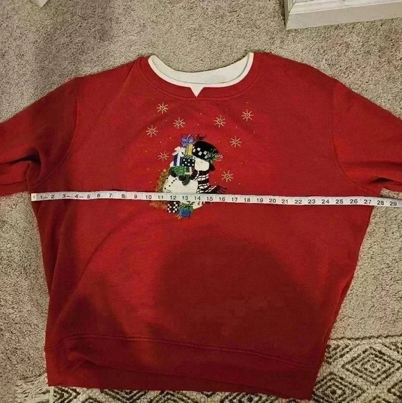 Heritage Charm Snowman Ugly Christmas Sweater Plus Size XXL - Picture 5 of 5